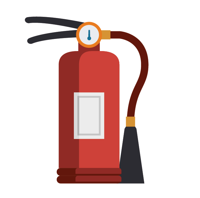An illustration of a fire extinguisher
